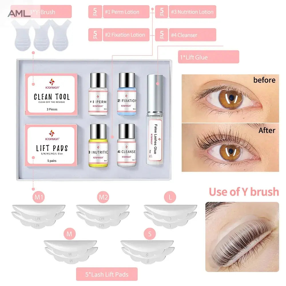 ICONSIGN Lash Lift Kit Lifiting Eyelash Enhancer Calia Set Lashes Perm Eyes Makeup Tools Can Do Your Logo