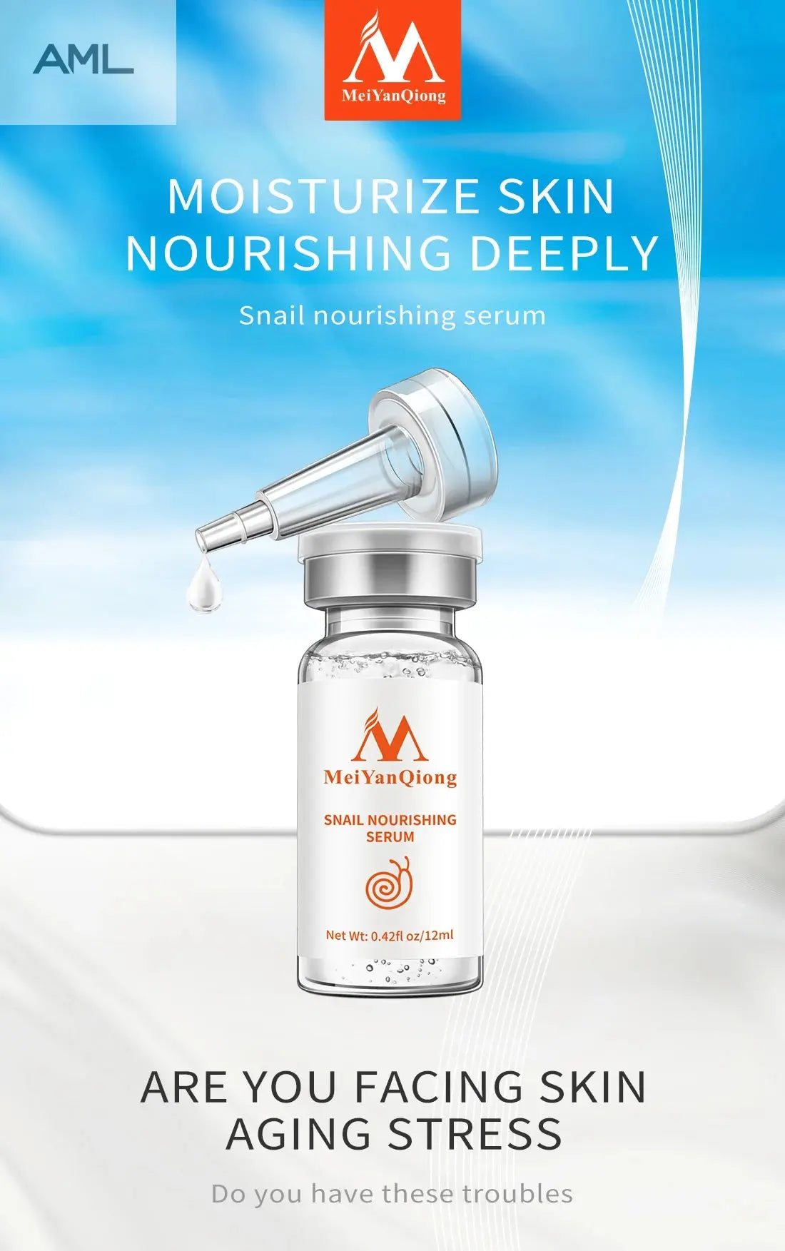 Pore Ampoule Snail 100% Essence Hyaluronic Acid Shrink Pores Original Solution Moisturizing Essence Rejuvenating Essence THE AML STORE